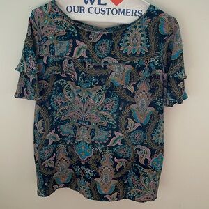 Paisley ruffle top